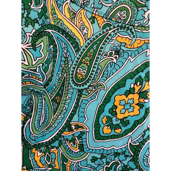 Jones New York Paisley Green Blue Midi Stretch Dress NWT Size 12 Large - Picture 2 of 5